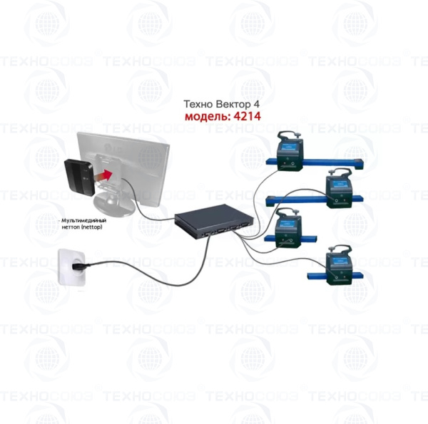 4214N Кордовый стенд сход-развал Техно Вектор 4